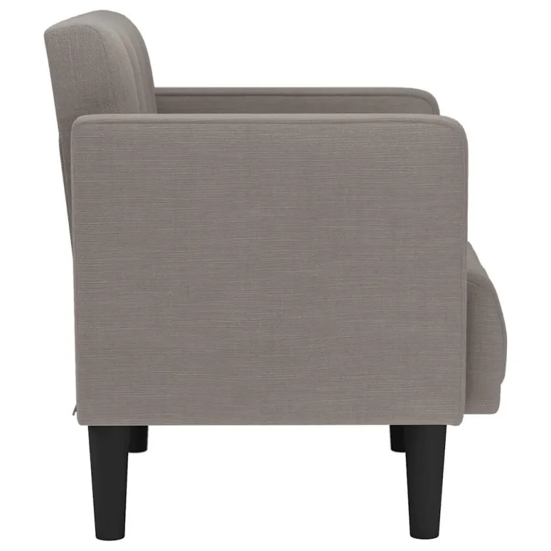 Dvivietė sofa, pilkai ruda, 111 cm, audinys