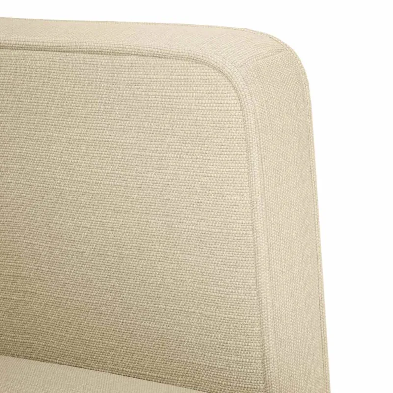 Dvivietė sofa, kreminės spalvos, 111 cm, audinys