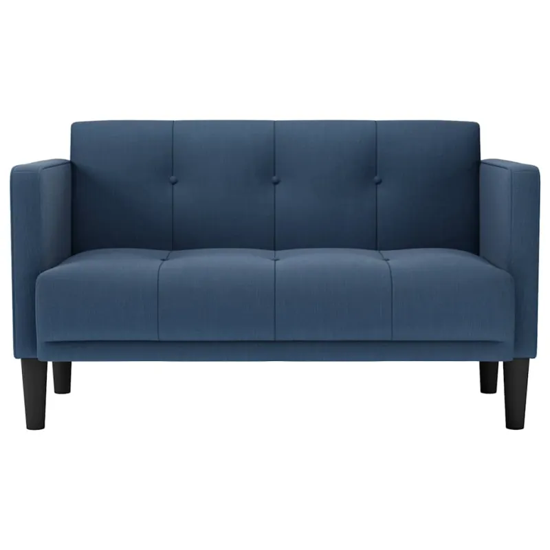 Dvivietė sofa, mėlyna, 111 cm, audinys