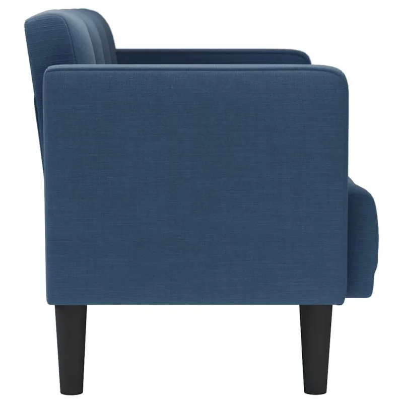 Dvivietė sofa, mėlyna, 111 cm, audinys