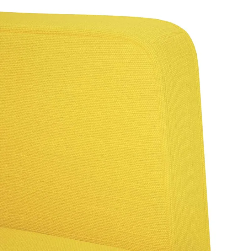 Dvivietė sofa, geltona, 111 cm, audinys