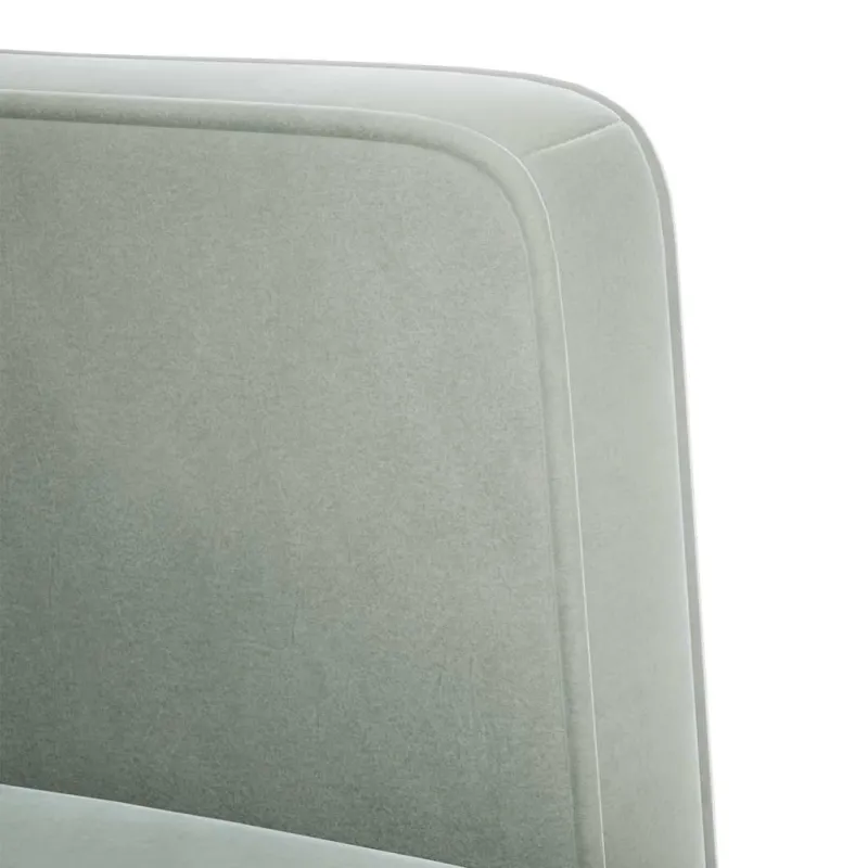 Dvivietė sofa, šviesiai pilka, 111 cm, aksomas