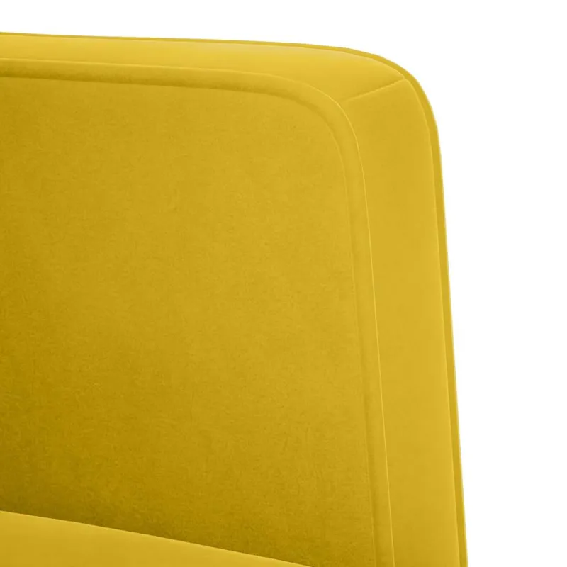 Dvivietė sofa, geltona, 111 cm, aksomas