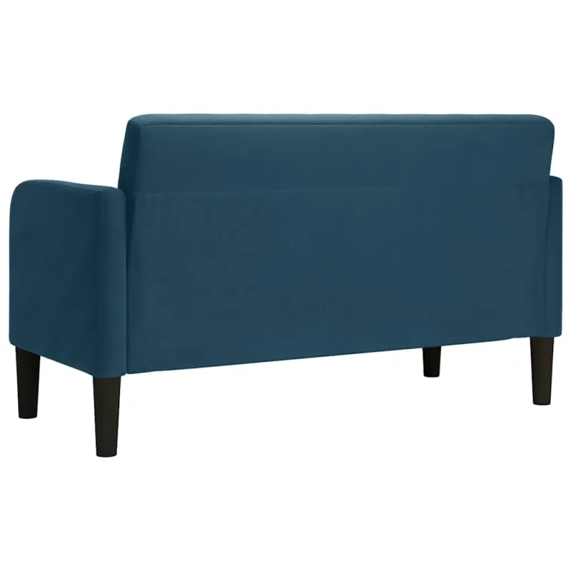 Dvivietė sofa, mėlyna, 109 cm, aksomas