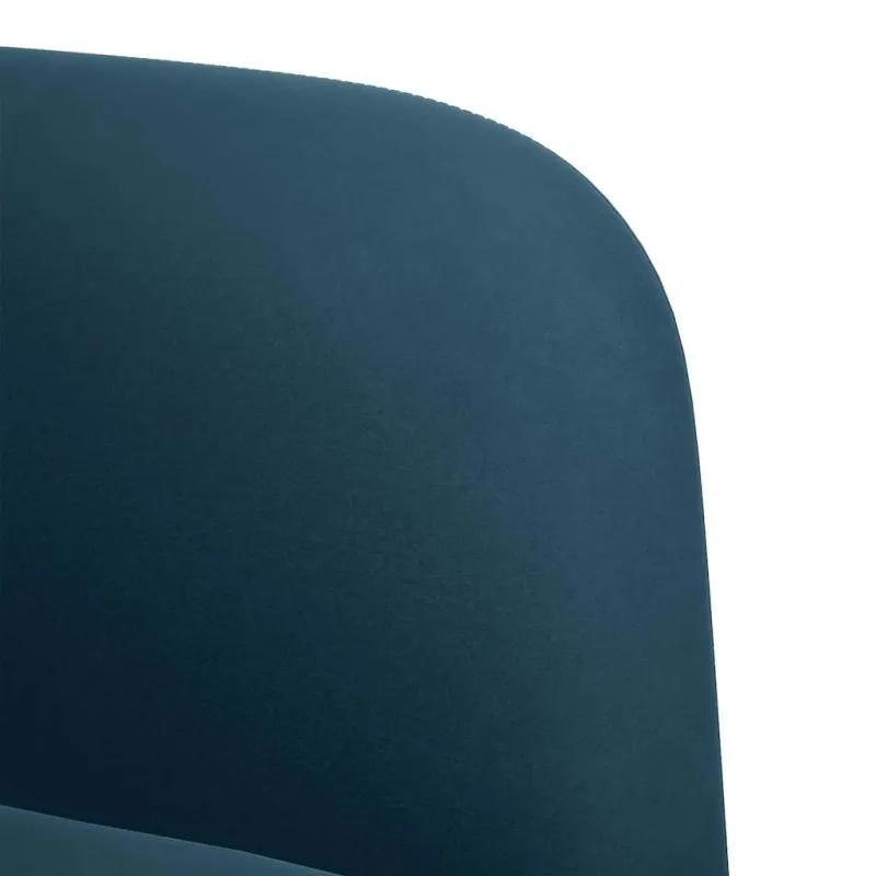Dvivietė sofa, mėlyna, 109 cm, aksomas