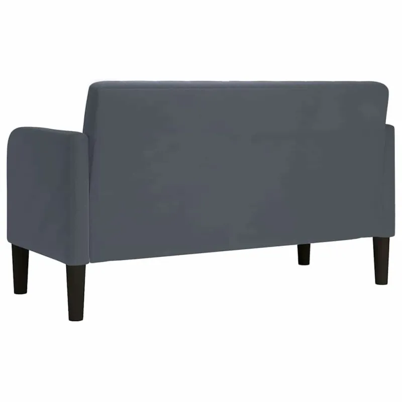 Dvivietė sofa, tamsiai pilka, 109 cm, aksomas
