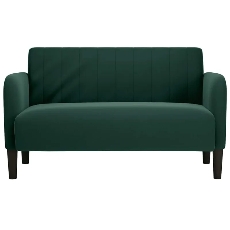 Dvivietė sofa, tamsiai žalia, 109 cm, aksomas