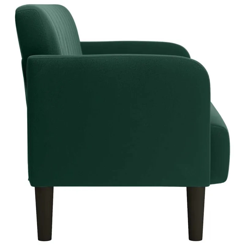 Dvivietė sofa, tamsiai žalia, 109 cm, aksomas