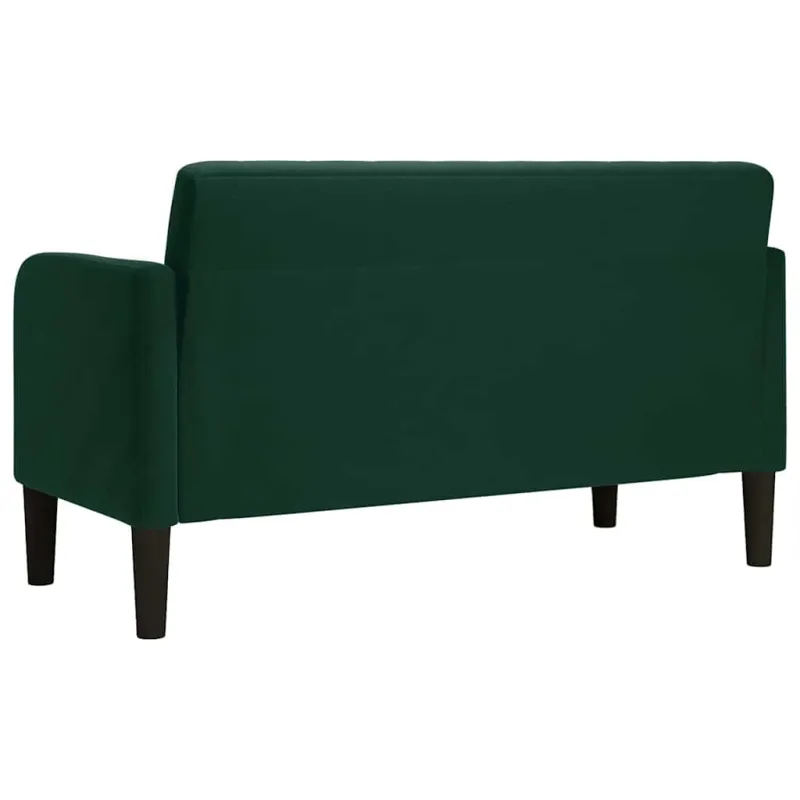 Dvivietė sofa, tamsiai žalia, 109 cm, aksomas