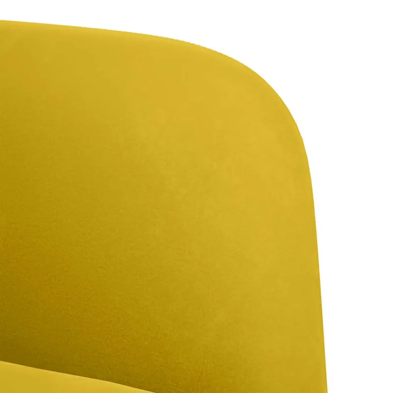 Dvivietė sofa, geltona, 109 cm, aksomas