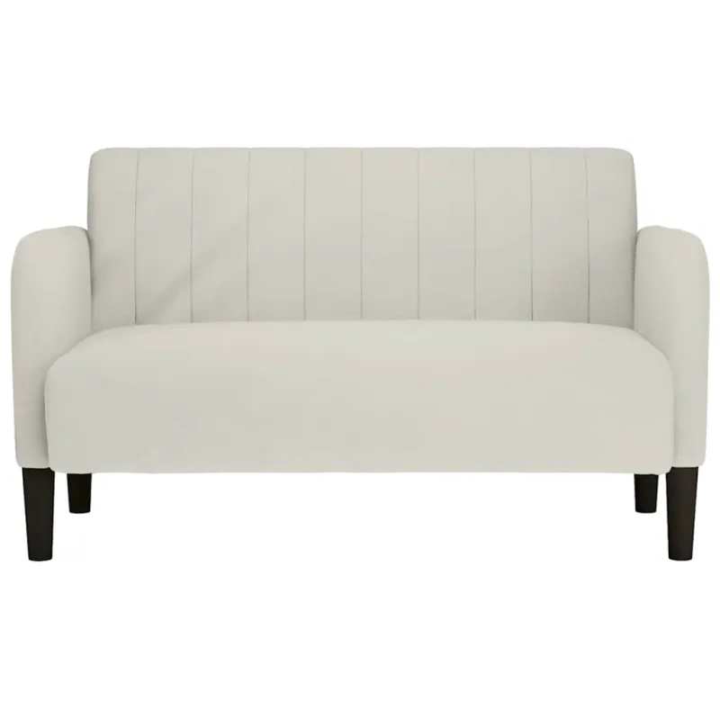 Dvivietė sofa, kreminės spalvos, 109 cm, aksominė