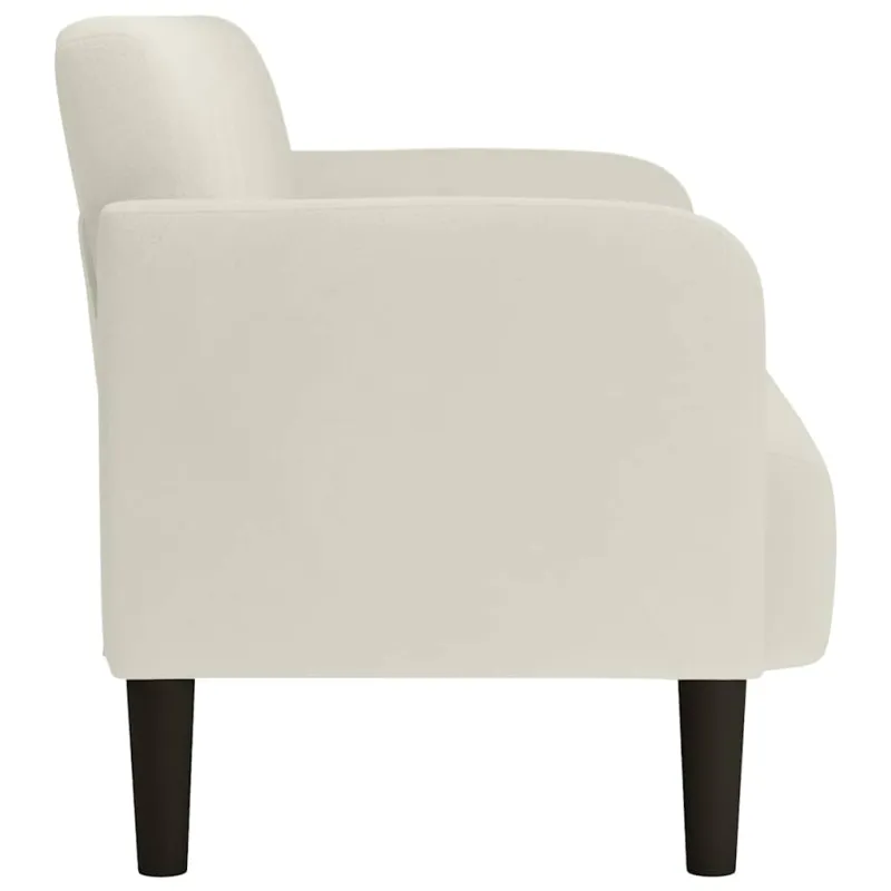 Dvivietė sofa, kreminės spalvos, 109 cm, aksominė