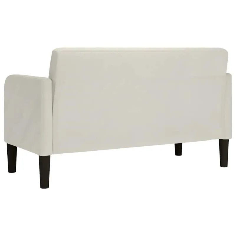 Dvivietė sofa, kreminės spalvos, 109 cm, aksominė