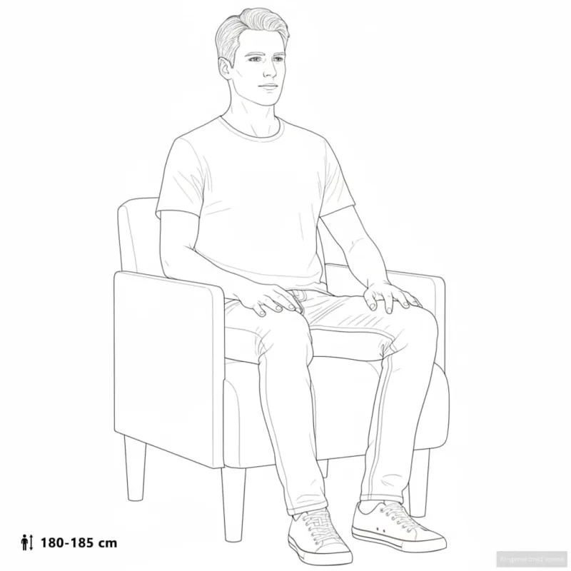 Sofa-kėdė su porankiais, ruda, 55 cm, aksominė