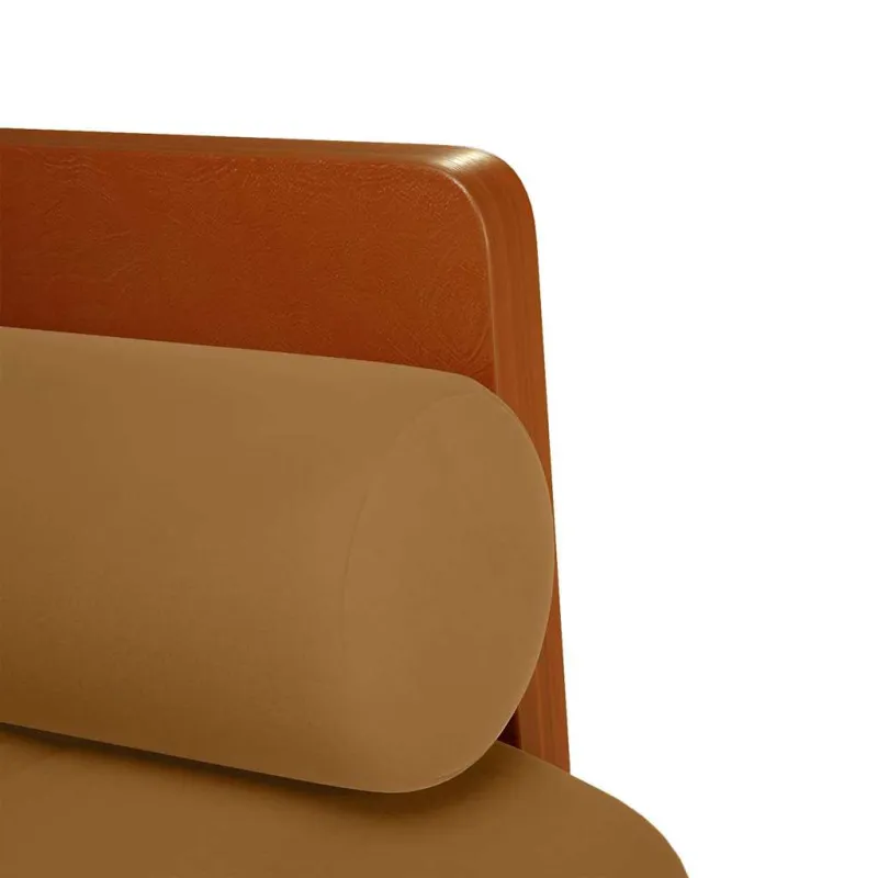 Dvivietė sofa su pagalvėlėmis, ruda, 110 cm, aksomas