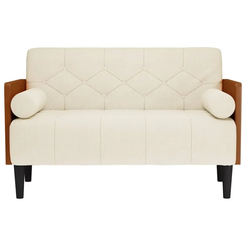 Dvivietė sofa su pagalvėlėmis, 110 cm, linas