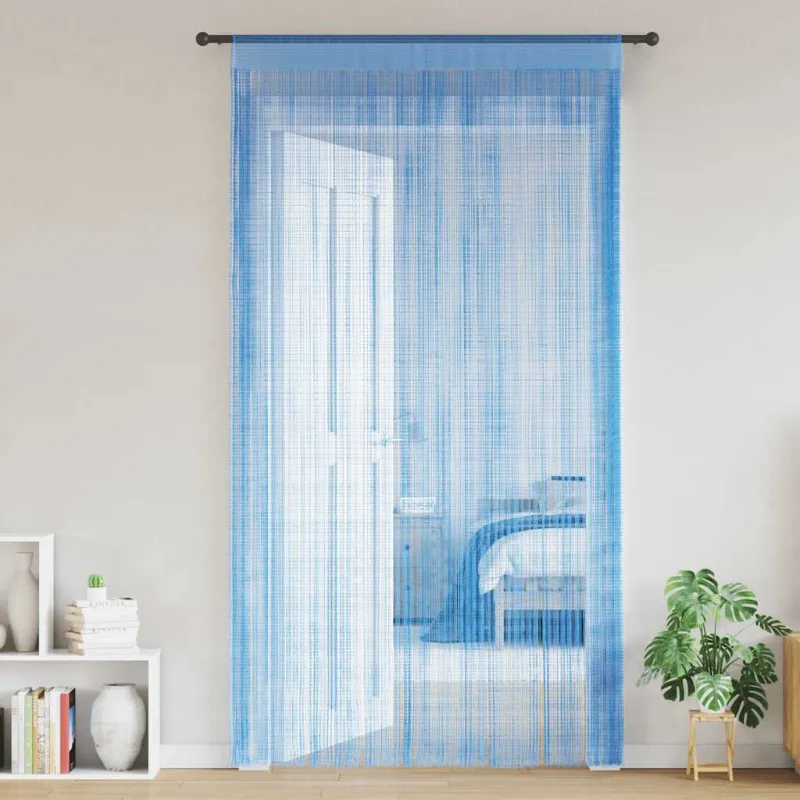 Virvelinės užuolaidos, 2 vnt., šviesiai mėlynos, 100x250 cm