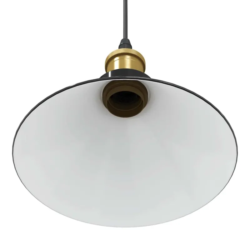 Pakabinamas šviestuvas, reguliuojamo aukščio, E27, blizgios juodos spalvos, Ø 22 cm, metalas
