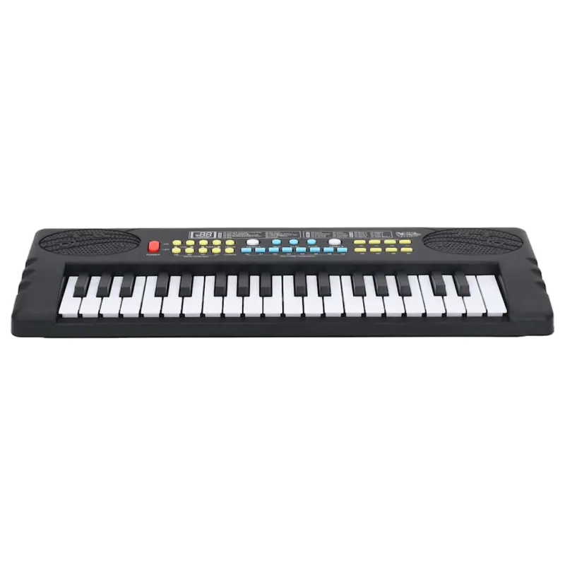 37 klavišų elektrinis pianinas su mikrofonu vaikams