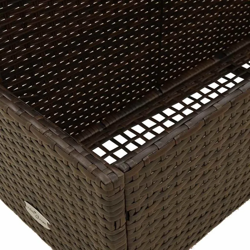 Baseino pripučiamas daiktadėžė, ruda, 110x100x57 cm, poliratanas