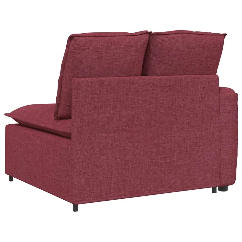 Modulinė sofa su porankiu, vyno raudonos spalvos, 100 cm