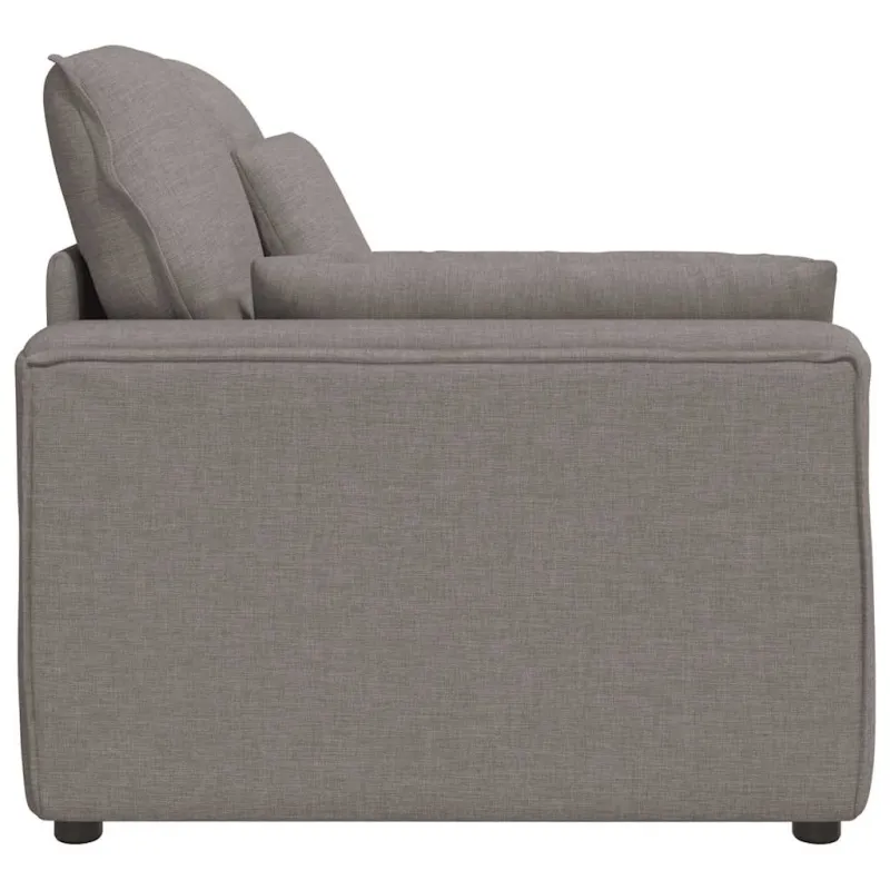 Modulinė sofa, porankis, galo modulis su pagalvėlėmis, pilkai ruda, 100 cm