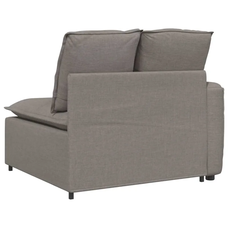 Modulinė sofa, porankis, galo modulis su pagalvėlėmis, pilkai ruda, 100 cm