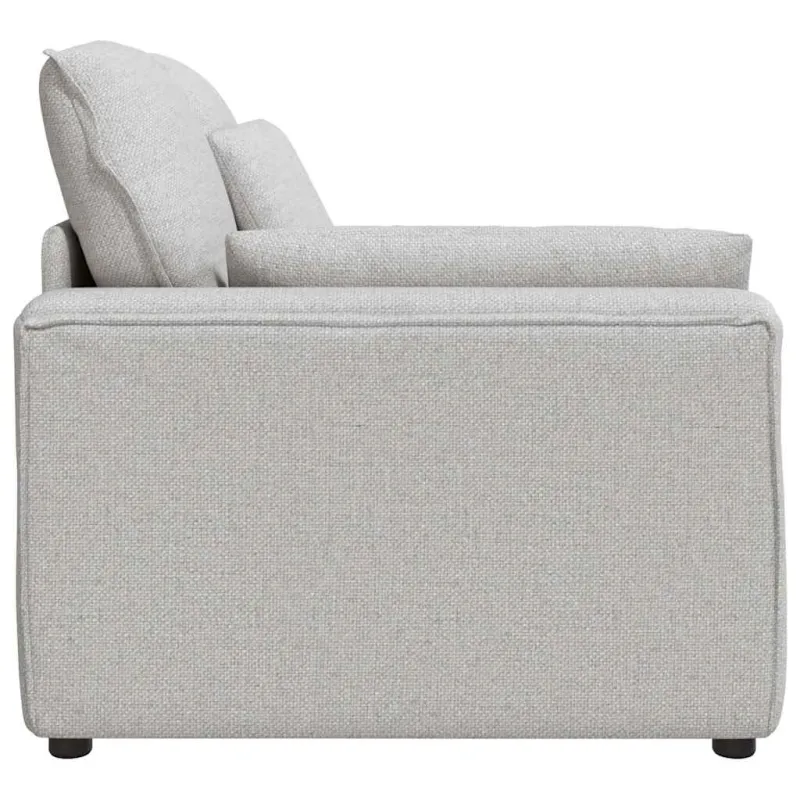 Modulinė sofa su porankiu ir pagalvėlėmis, pilka, 100 cm
