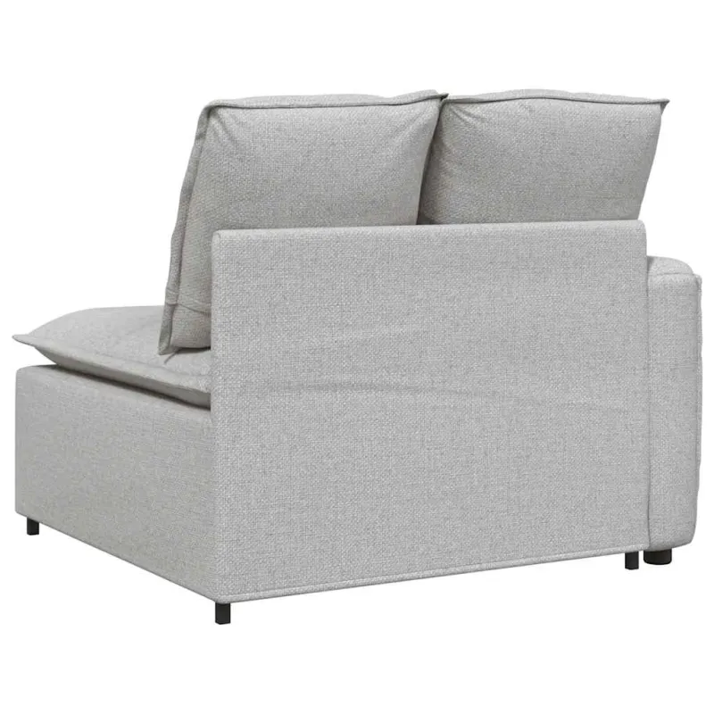 Modulinė sofa su porankiu ir pagalvėlėmis, pilka, 100 cm