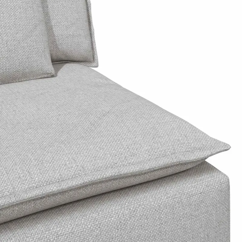 Modulinė sofa su porankiu ir pagalvėlėmis, pilka, 100 cm