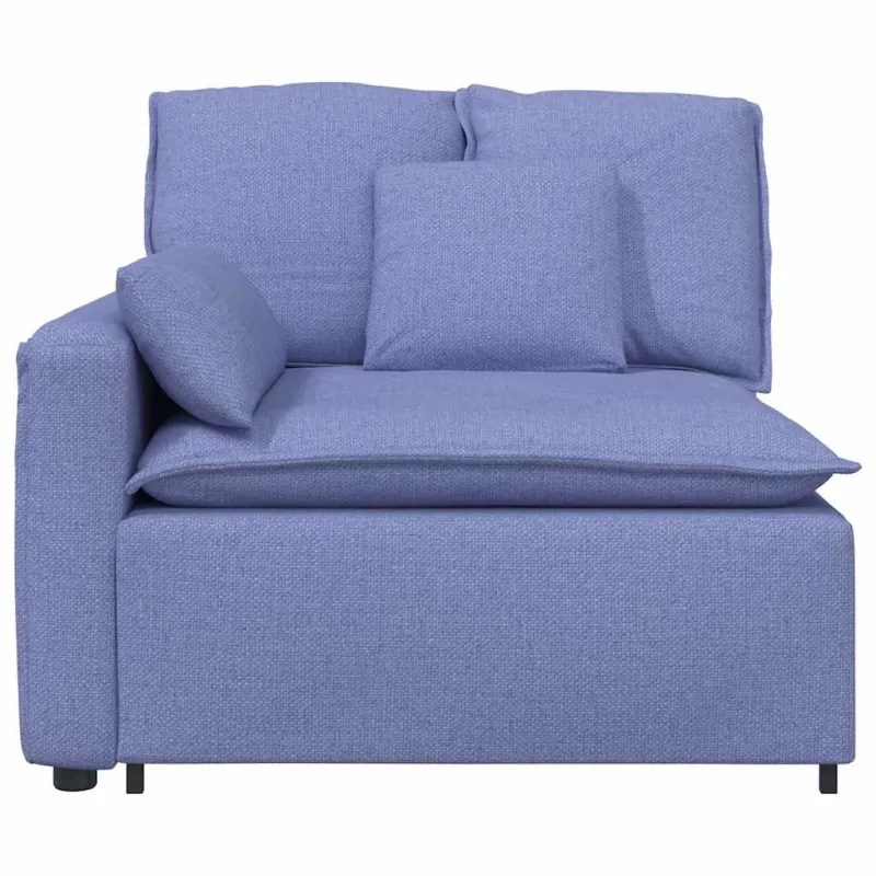 Modulinė sofa su porankiu, džinsinės mėlynos spalvos, 100 cm
