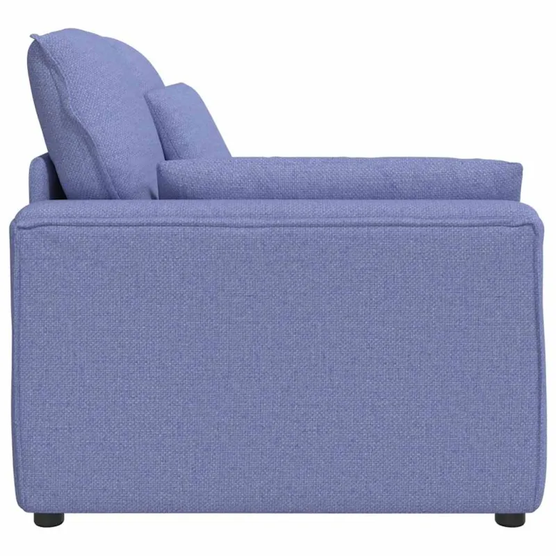 Modulinė sofa su porankiu, džinsinės mėlynos spalvos, 100 cm