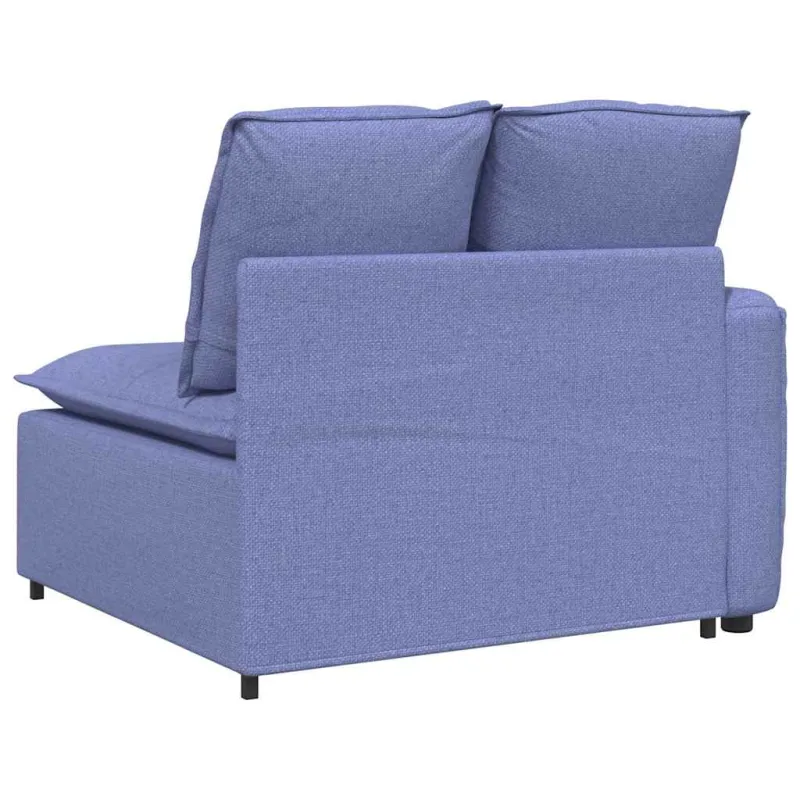 Modulinė sofa su porankiu, džinsinės mėlynos spalvos, 100 cm