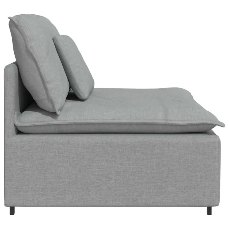 Modulinė sofa su pagalvėlėmis, šviesiai pilka, 100 cm