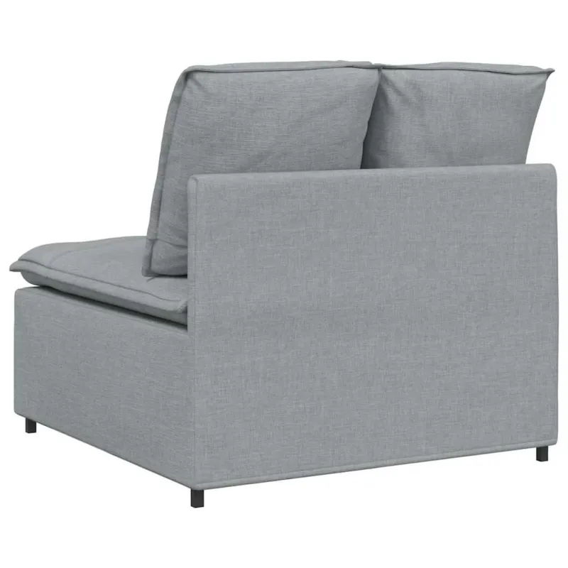 Modulinė sofa su pagalvėlėmis, šviesiai pilka, 100 cm
