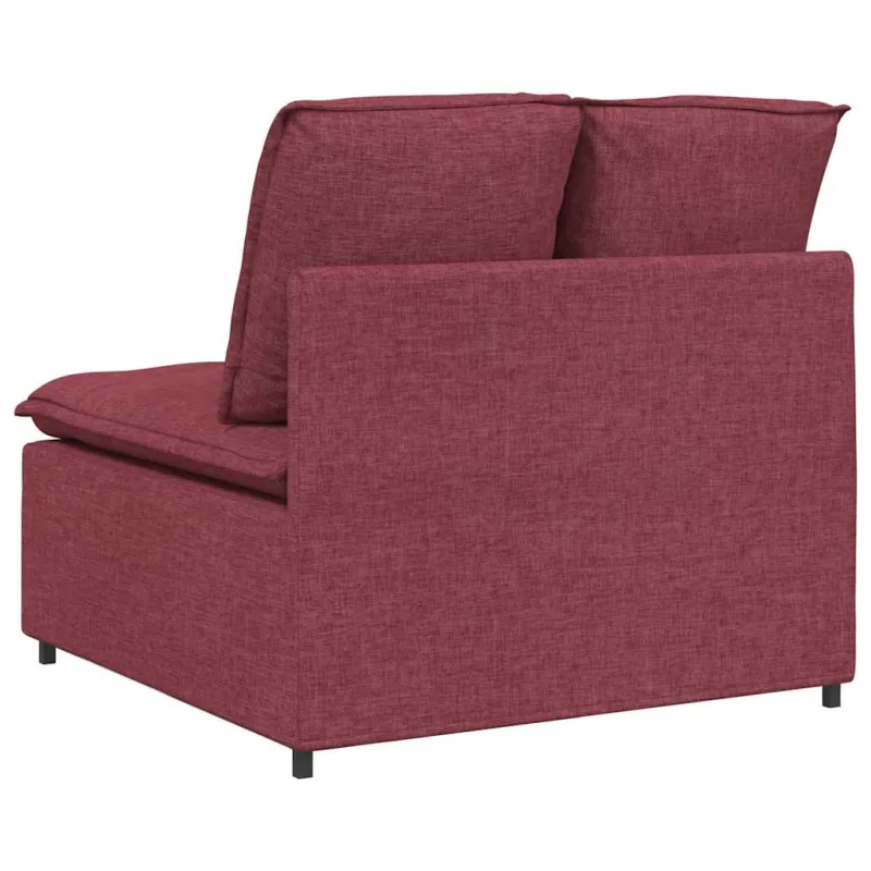 Modulinė sofa su pagalvėlėmis, vyno raudonumo, 100 cm