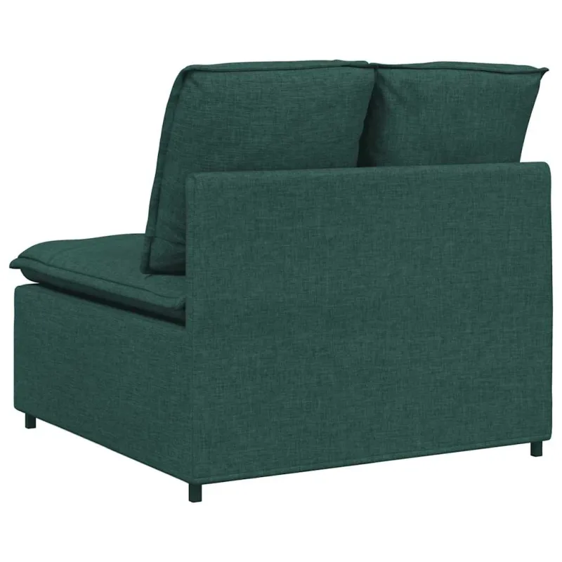 Modulinė sofa su pagalvėlėmis, tamsiai žalia, 100 cm