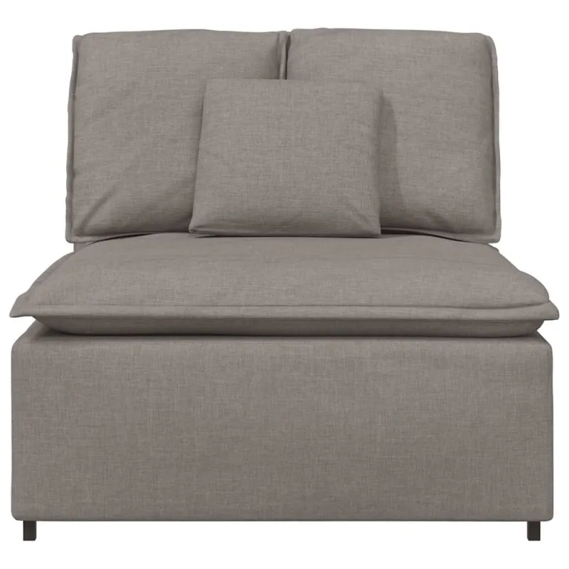 Modulinė sofa su pagalvėlėmis, pilkai ruda, 100 cm