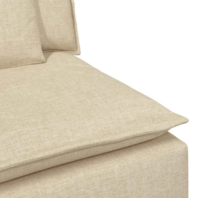 Modulinė sofa su pagalvėlėmis, kreminės spalvos, 100 cm