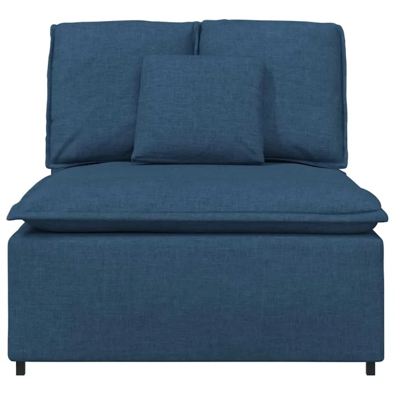 Modulinė sofa su pagalvėlėmis, mėlyna, 100 cm