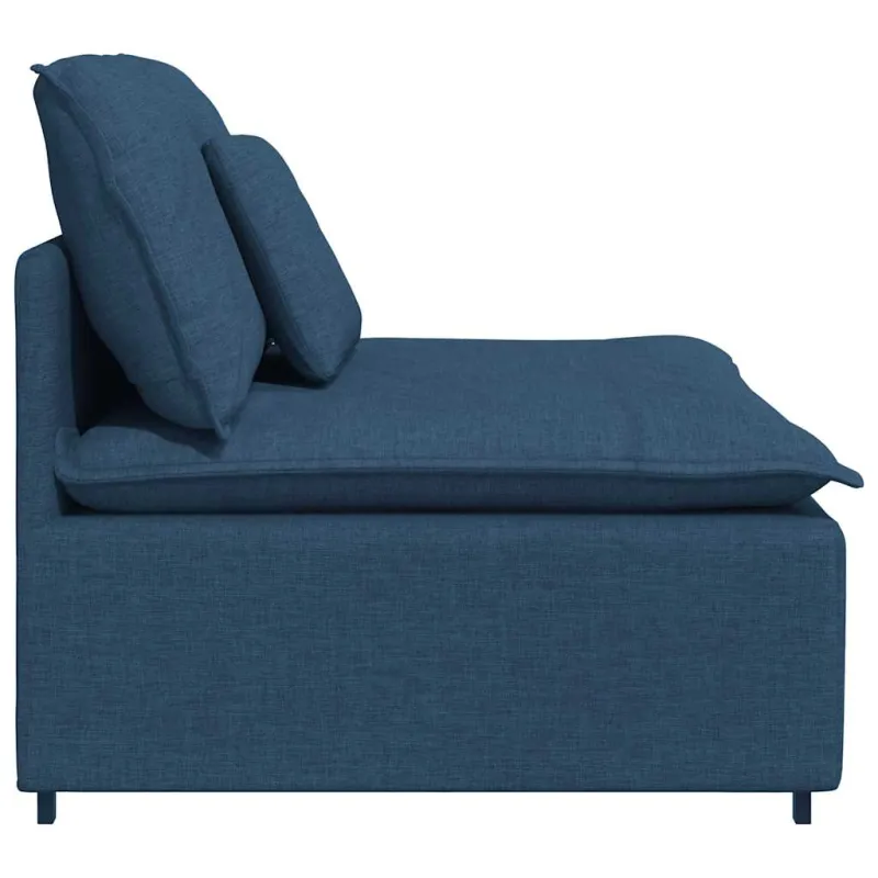 Modulinė sofa su pagalvėlėmis, mėlyna, 100 cm