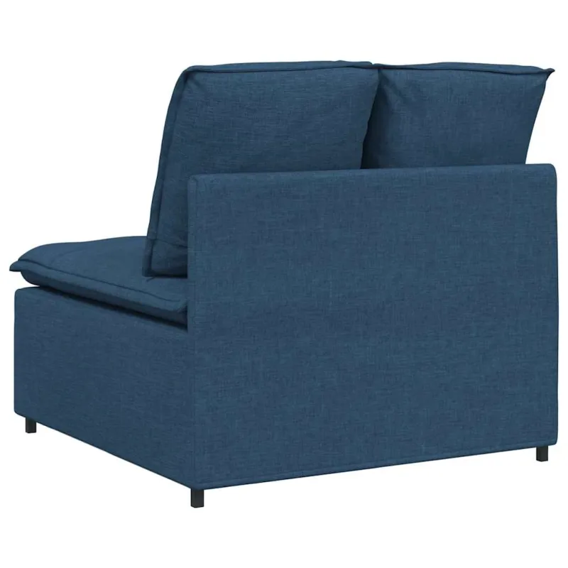 Modulinė sofa su pagalvėlėmis, mėlyna, 100 cm
