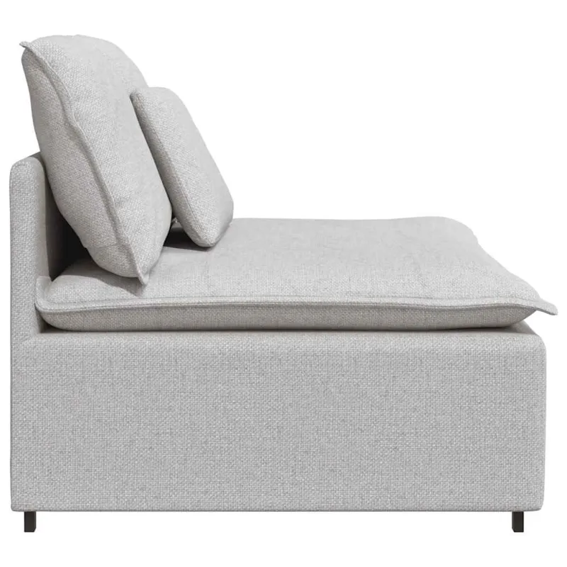 Modulinė sofa su pagalvėlėmis, pilka, 100 cm