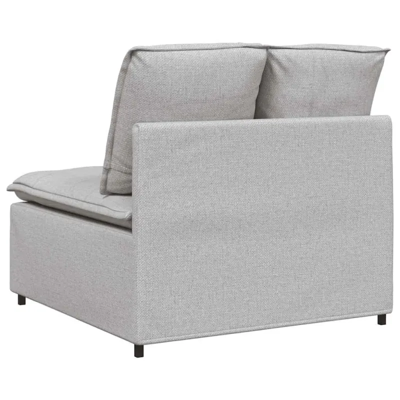 Modulinė sofa su pagalvėlėmis, pilka, 100 cm