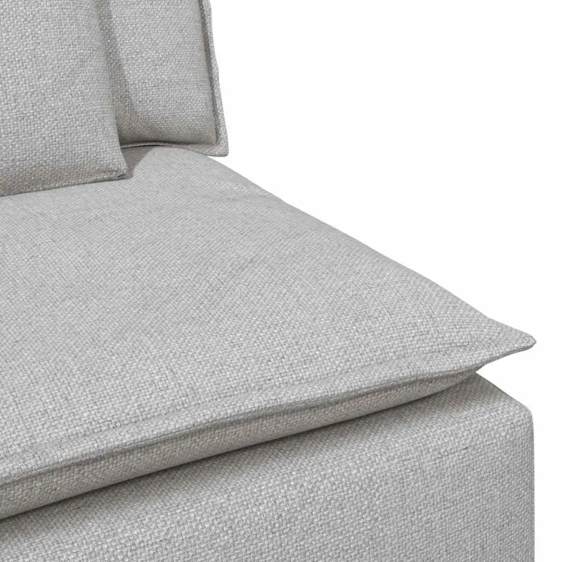Modulinė sofa su pagalvėlėmis, pilka, 100 cm