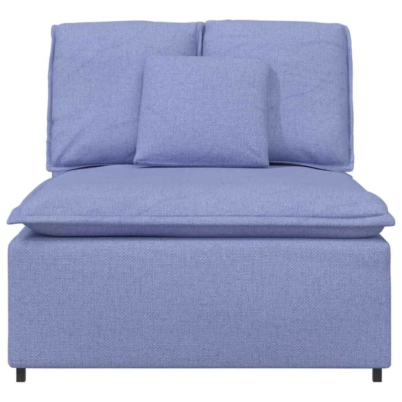 Modulinė sofa su pagalvėlėmis, džinsinės mėlynos spalvos, 100 cm
