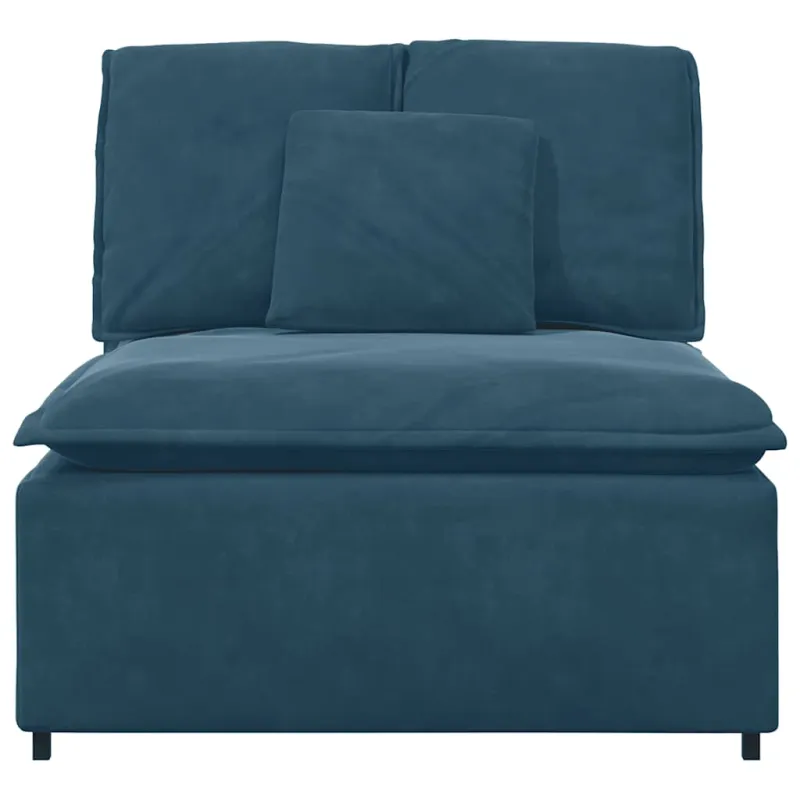 Modulinė sofa su pagalvėlėmis, mėlyna, 100 cm