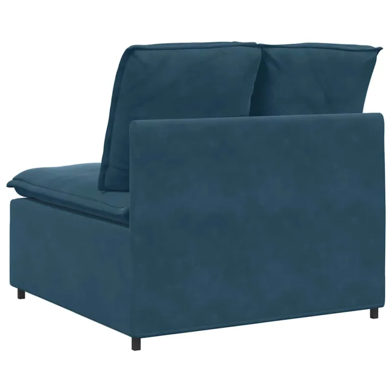 Modulinė sofa su pagalvėlėmis, mėlyna, 100 cm