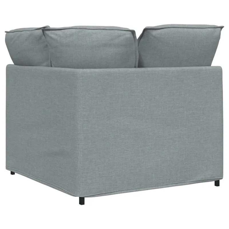Modulinė kampinė sofa su pagalvėlėmis, šviesiai pilka, 100 cm