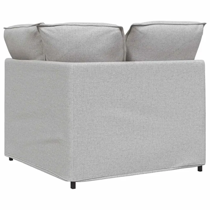 Modulinė kampinė sofa su pagalvėlėmis, pilka, 100 cm